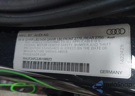 2018 Audi A6 3.0T Premium/3.0T Sport из США, поврежденный, VIN WAUF3AFC2JN108923